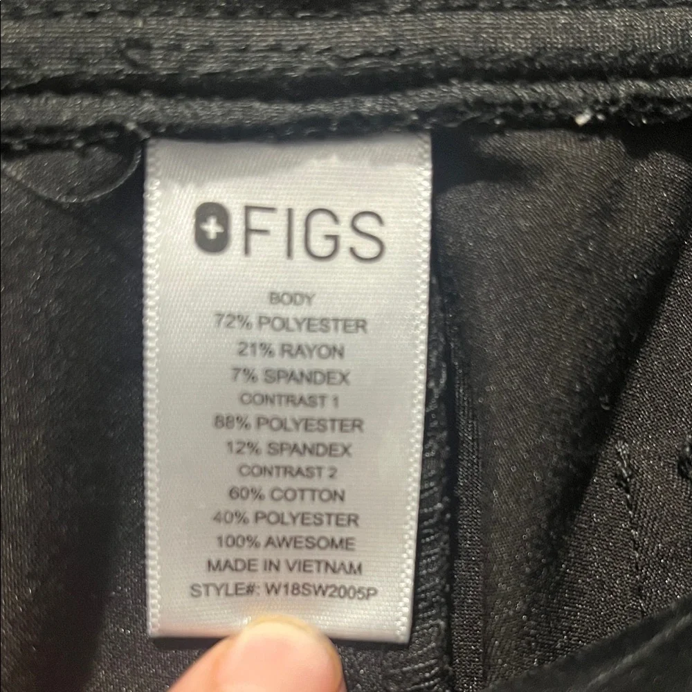 Figs Black Jogger Sweatpants with White Drawstring Sz M/P